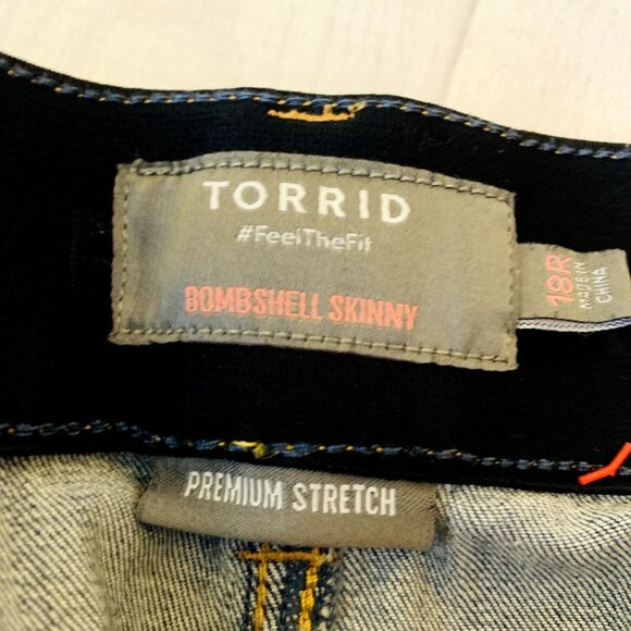 Torrid Womens Bombshell Skinny Premium Stretch High Rise Jean Plus Size 18 R - Picture 9 of 11
